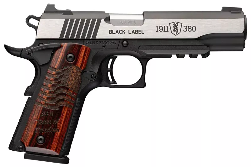 1911-380 Black Label Medallion 250 with Rail Full Size - Hunt Gear Supply