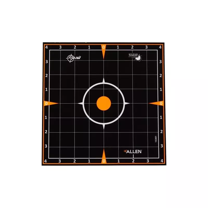 Allen Company EZ-Aim Adhesive Splash Sight-In Grid Target 8 "x 8 " - 6/Pack - Hunt Gear Supply