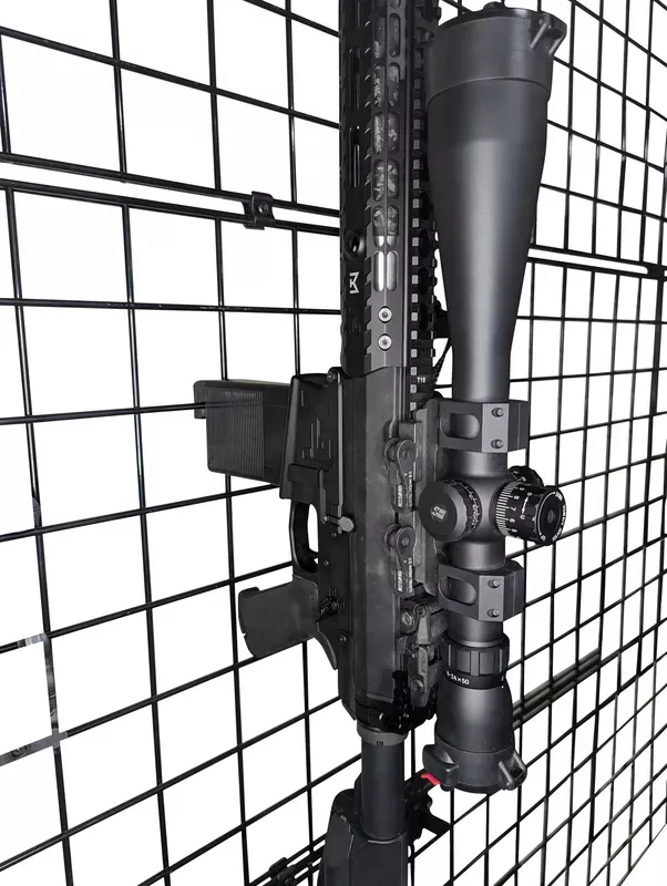 AR 15 Inline Vertical Magwell Mount - Gridwall | Rifle Holder Storage Rack - Hunt Gear Supply