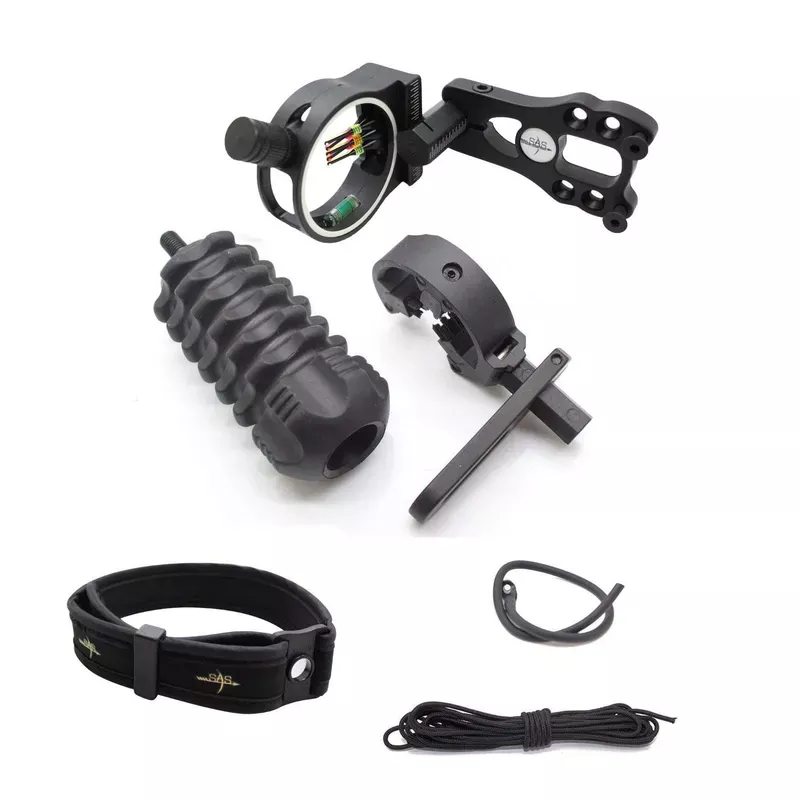 Archery Hunting Bow Accesssory Combo 6 in 1 Kit -Sight, Arrow Rest + Stablizer - Hunt Gear Supply