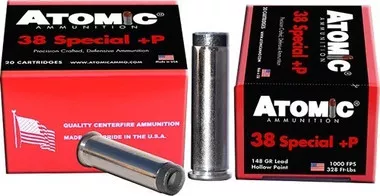 Atomic Ammunition .38 Special Ammo 148gr WC Ammunition - 20 Rounds