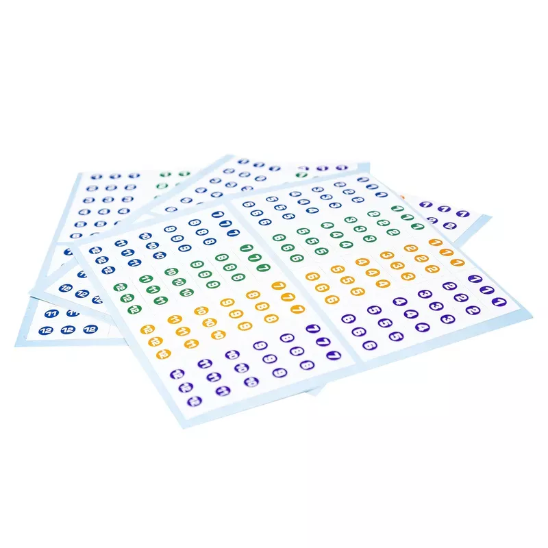 Bohning Wrap Around Multi Color Arrow Numbering Decals Made in USA - 16 Set/Pack - Hunt Gear Supply