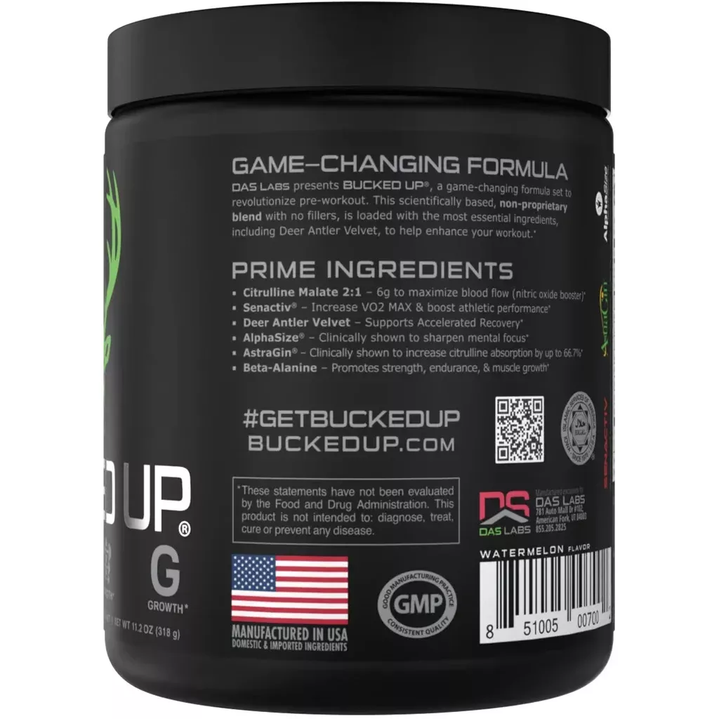 Bucked Up Pre-Workout Watermelon 30 Serving Tub - Hudson Valley Arms