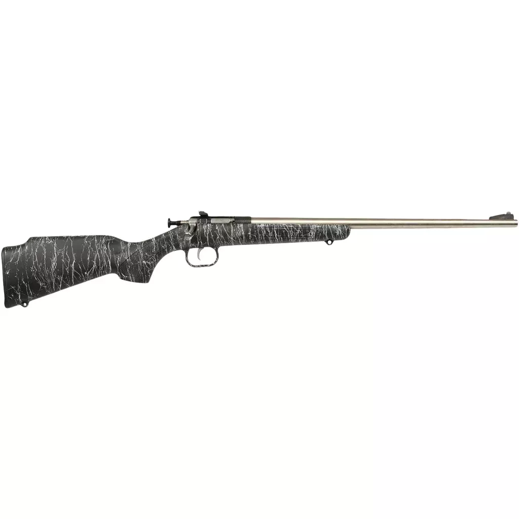 Keystone Crickett Rifle 22 LR Stainless/BLK Syn w/White Web Stock - Hudson Valley Arms