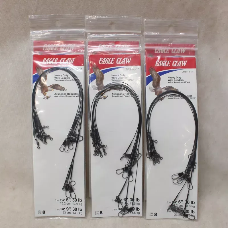 NEW 6 " & 9 " Heavy Duty 30lb Wire Leaders x 6 Pkgs #06066aba - Hunt Gear Supply