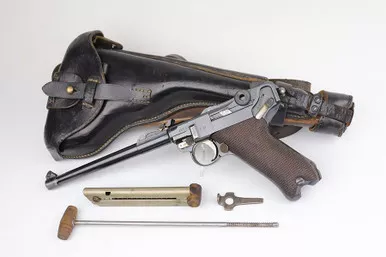 SOLD - Scarce Erfurt Artillery Luger Rig - Matching Stock