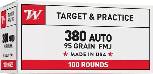 WINCHESTER USA 380 ACP 95GR - FMJ-RN 100RD VALUE PACK 5BX/CS - Hudson Valley Arms